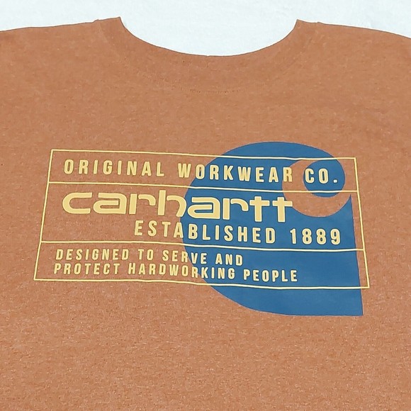 MEN'S LARGE RELAXED FIT SS CARHARTT GRAPHIC T-SHIRT (104610 R38) BURNT ORANGE - Picture 4 of 9